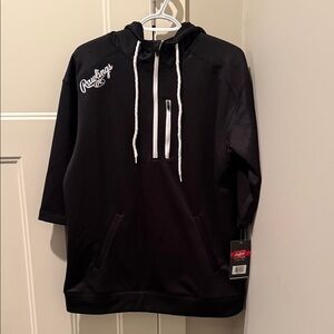 Rawlings Black Hoodie with White Accents